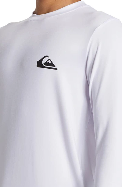 Shop Quiksilver Everyday Surf Long Sleeve Performance Rashguard In White