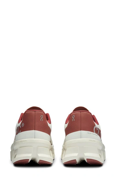 On Cloudmster Running Shoe In Ivory/ Ruby