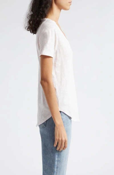 Atm Anthony Thomas Melillo V-neck Slub Cotton T-shirt In Faded Rose