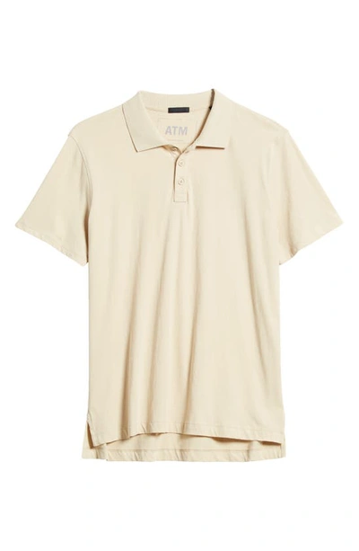 Shop Atm Anthony Thomas Melillo Jersey Cotton Polo Shirt In Shiitake