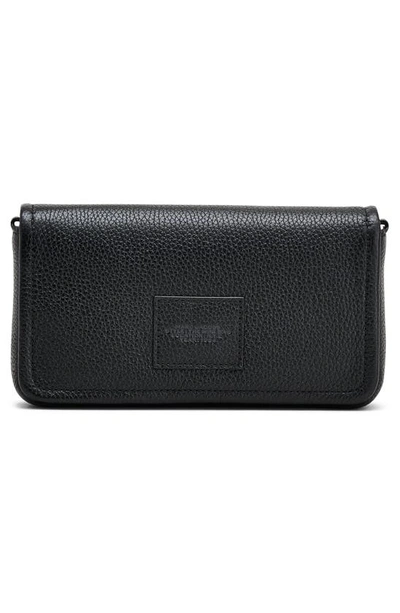 Shop Marc Jacobs The Mini Leather Crossbody Bag In Black