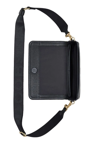 Marc Jacobs Mini Black Crossbody Bag With Engraved Logo In Black