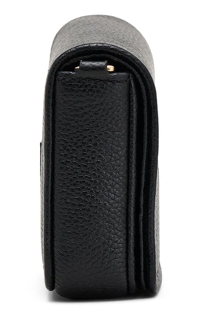 Marc Jacobs Mini Black Crossbody Bag With Engraved Logo In Black