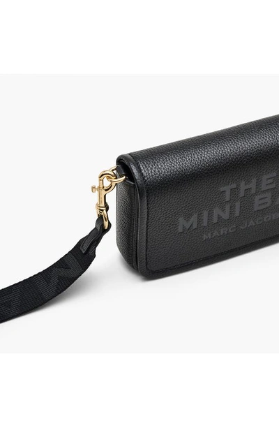 Marc Jacobs Mini Black Crossbody Bag With Engraved Logo In Black