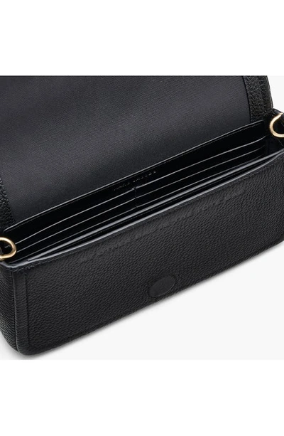 Marc Jacobs Mini Black Crossbody Bag With Engraved Logo In Black