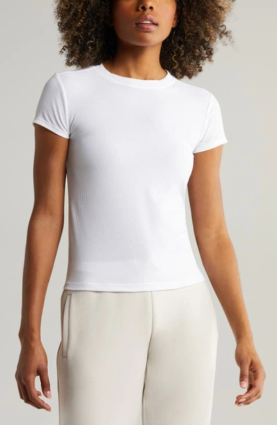 Shop Zella Go-to Rib T-shirt In White