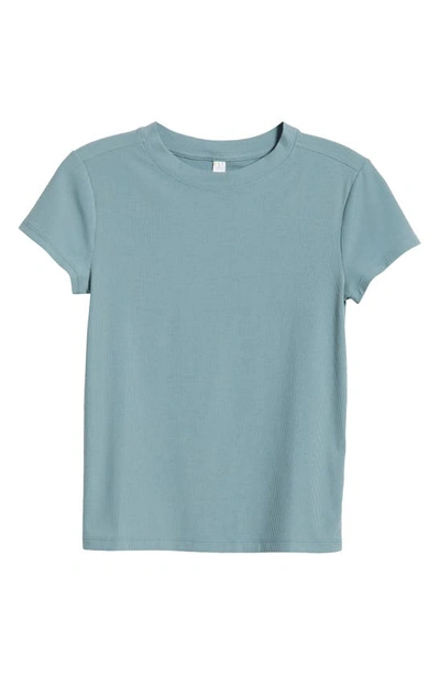 Shop Zella Go-to Rib T-shirt In Grey Thunder