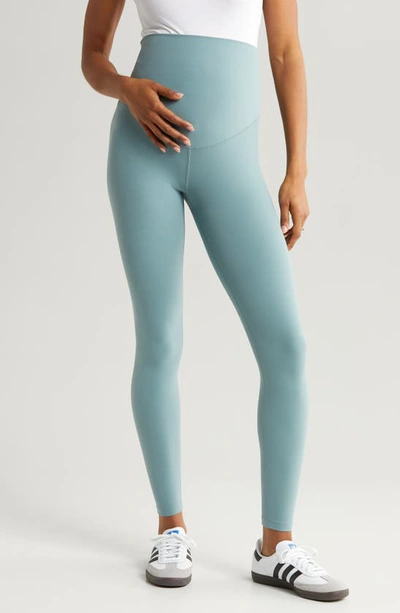 Mamasana Studio Luxe High Waist Maternity Leggings In Grey Thunder