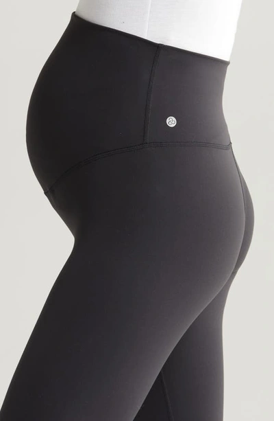 Shop Zella Mamasana Studio Luxe High Waist Maternity Leggings In Black