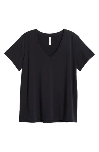 Shop Zella Breathe Active V-neck Tee In Black