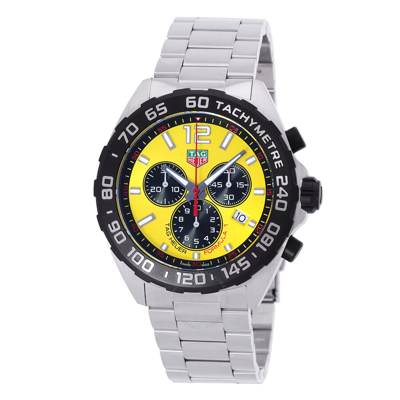 Shop Tag Heuer Formula 1 Yellow Chronograph Quartz Men's Watch Caz101am.ba0842 In Black / Yellow