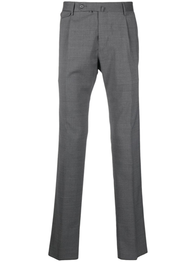 Shop Tagliatore Classic Trousers With Pences In Grey