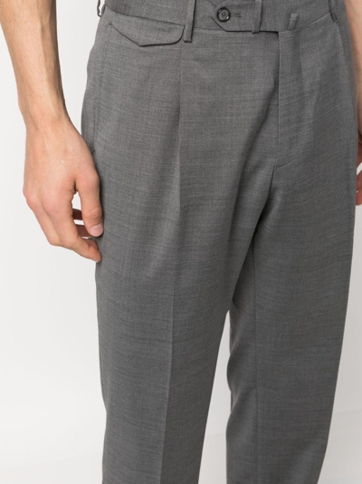 Shop Tagliatore Classic Trousers With Pences In Grey