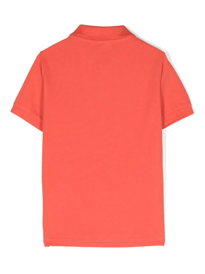 Shop Stone Island Junior Polo Shirt In Yellow & Orange