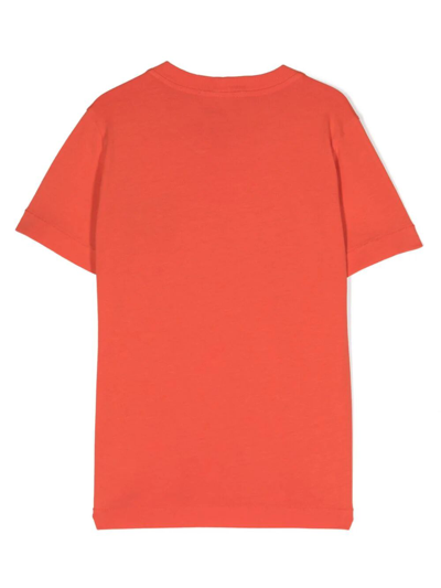 Shop Stone Island Junior T-shirt In Yellow & Orange