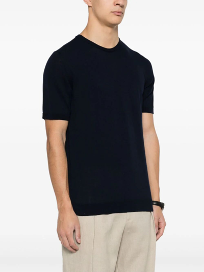 Shop Nuur Short Sleeves Crew Neck T-shirt In Blue