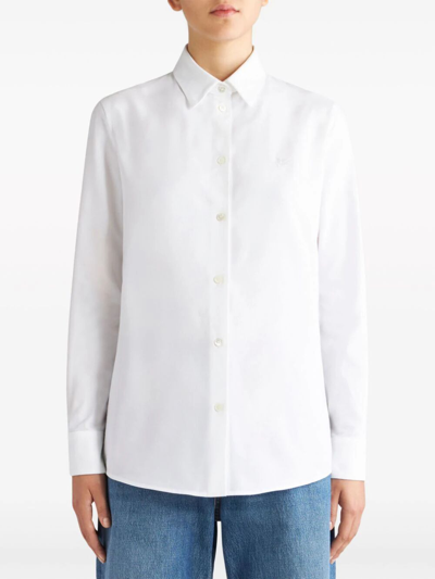 Shop Etro Oxford Shirt In White