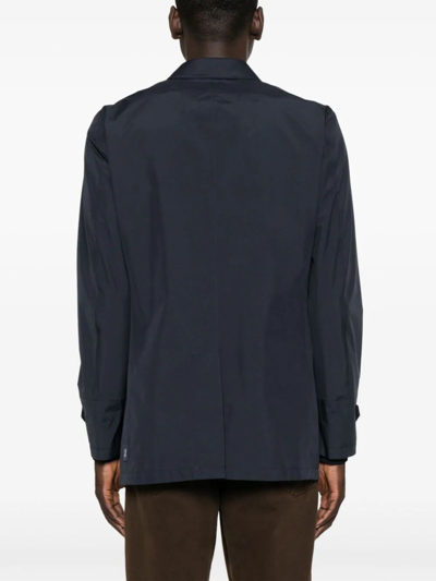 Herno Buttoned Lightweight Jacket In Blue