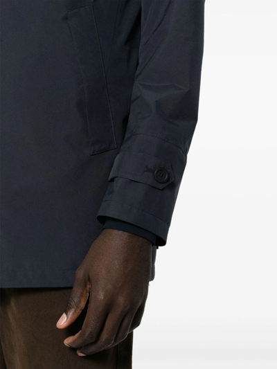 Herno Buttoned Lightweight Jacket In Blue
