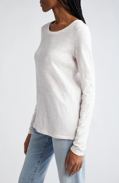 Atm Anthony Thomas Melillo Destroyed Wash Long Sleeve Slub Jersey Tee In Faded Rose