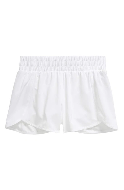 Shop Zella Girl Kids' On Your Mark Shorts In White