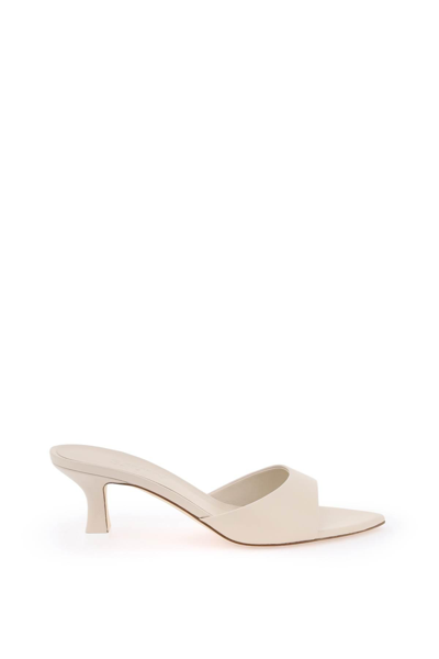 Shop 3juin Cora Leather Mules For In Neutro