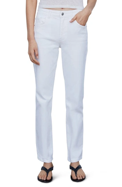 Shop Mango Straight Leg Jeans In White
