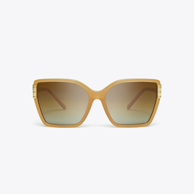 Tory Burch Eleanor Oversized Cat-eye Sunglasses In Yellow