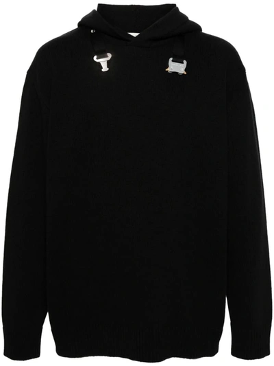 Shop Alyx 1017  9sm Cotton Sweatshirt With Buckle Detail In Black