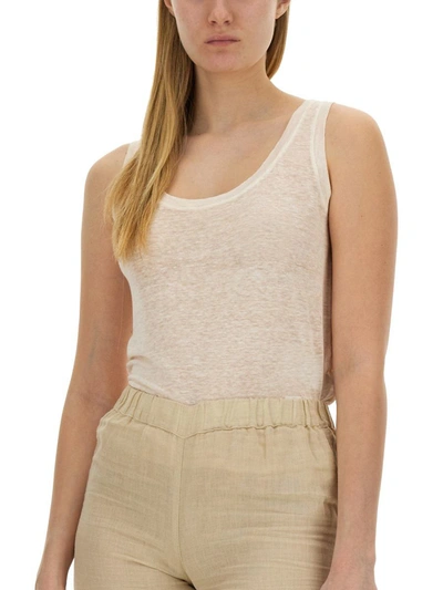 Shop 120% Lino Linen Top In Ivory