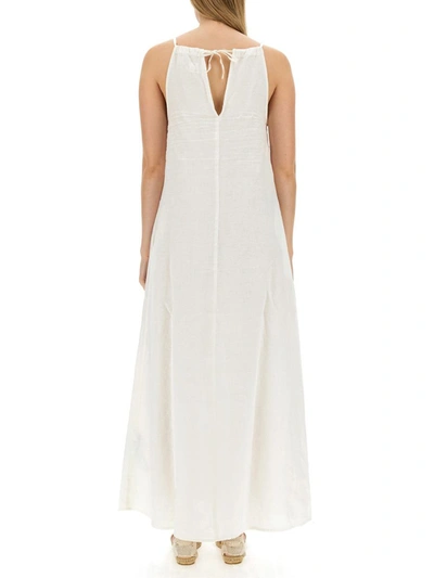 Shop 120% Lino Long Dress In Ivory