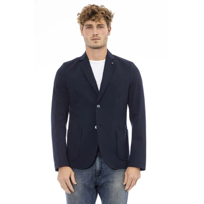 Shop Distretto12 Blue Cotton Blazer