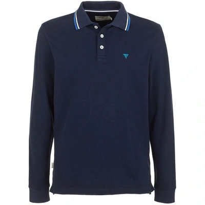 Shop Fred Mello Blue Cotton Polo Shirt