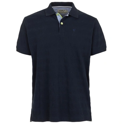 Shop Fred Mello Blue Cotton Polo Shirt