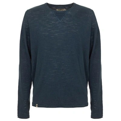 Shop Fred Mello Blue Cotton Sweater