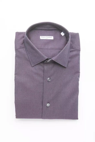 Shop Robert Friedman Burgundy Cotton Shirt