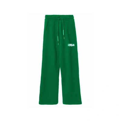 Shop Comme Des Fuckdown Green Cotton Jeans & Pant