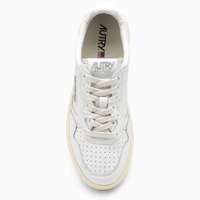 Autry Medalist Low-top Bicolor Leather Sneakers In White