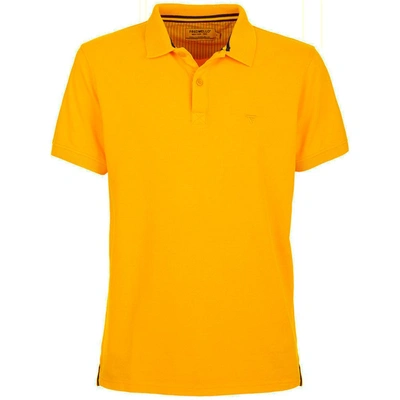 Shop Fred Mello Orange Cotton Polo Shirt