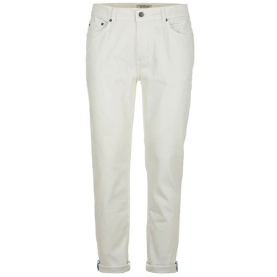 Shop Fred Mello White Cotton Jeans & Pant