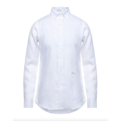 Shop Malo White Linen Shirt