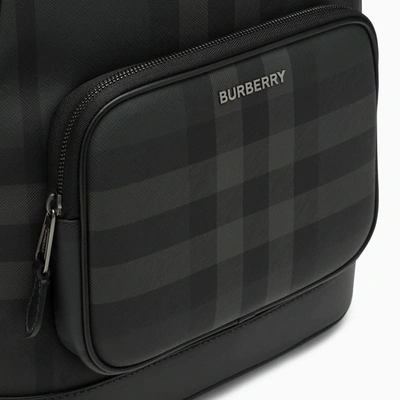 Shop Burberry Charcoal Nylon Backpack Rocco In Grey