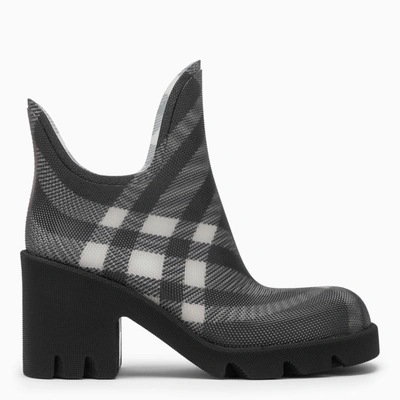 Shop Burberry Marsh Ankle Boots With Check Pattern In Black