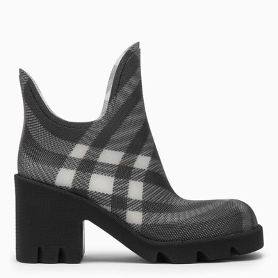 Burberry 65 Check Rubber Marsh Ankle Boots In Black