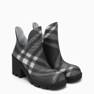 Shop Burberry Marsh Ankle Boots With Check Pattern In Black