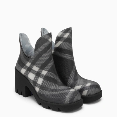 Burberry 65 Check Rubber Marsh Ankle Boots In Black