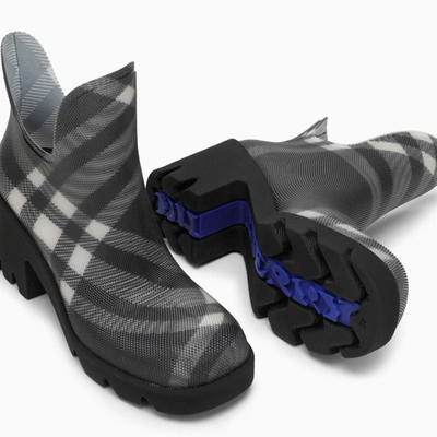 Burberry 65 Check Rubber Marsh Ankle Boots In Black
