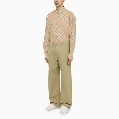 Shop Burberry Straight Hunter Trousers In Green