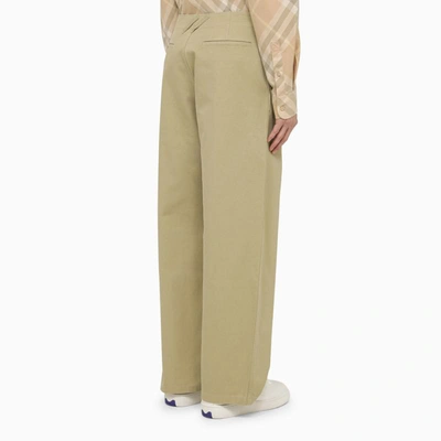 Shop Burberry Straight Hunter Trousers In Green