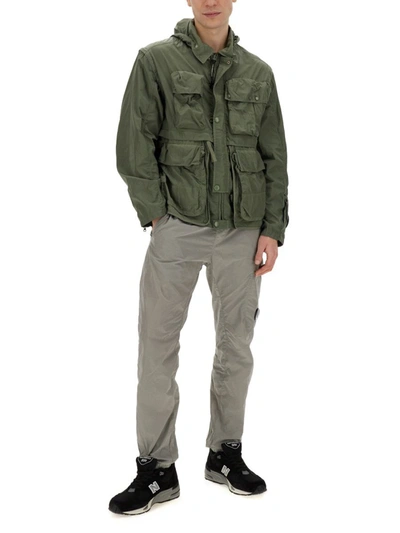 Shop C.p. Company Jacket With Pockets In Green